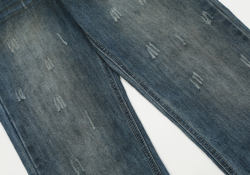 Punk Worn Jeans Trendy Men's Design Punk Worn Jeans Trendy Men's Design