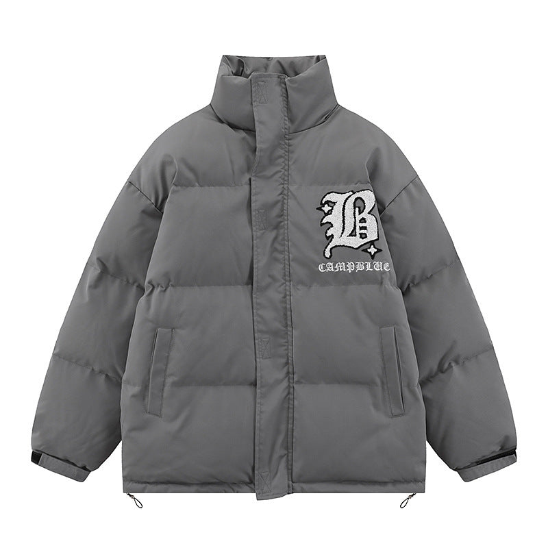 Simple Letter Embroidered Coat For Men Simple Letter Embroidered Coat For Men