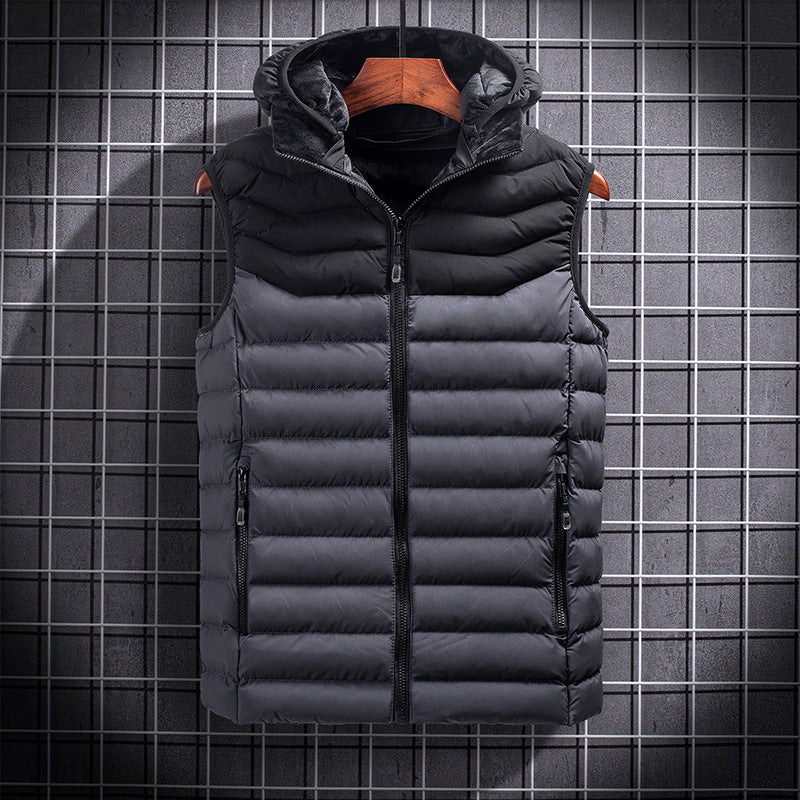 Men's Vest Autumn And Winter Korean Fashion Down Cotton Plus Fertilizer Men's Vest Autumn And Winter Korean Fashion Down Cotton Plus Fertilizer
