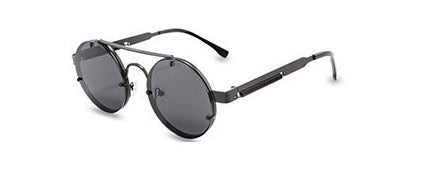 Round Steampunk Sunglasses Brand Design Men Women Metal Punk Round Steampunk Sunglasses Brand Design Men Women Metal Punk