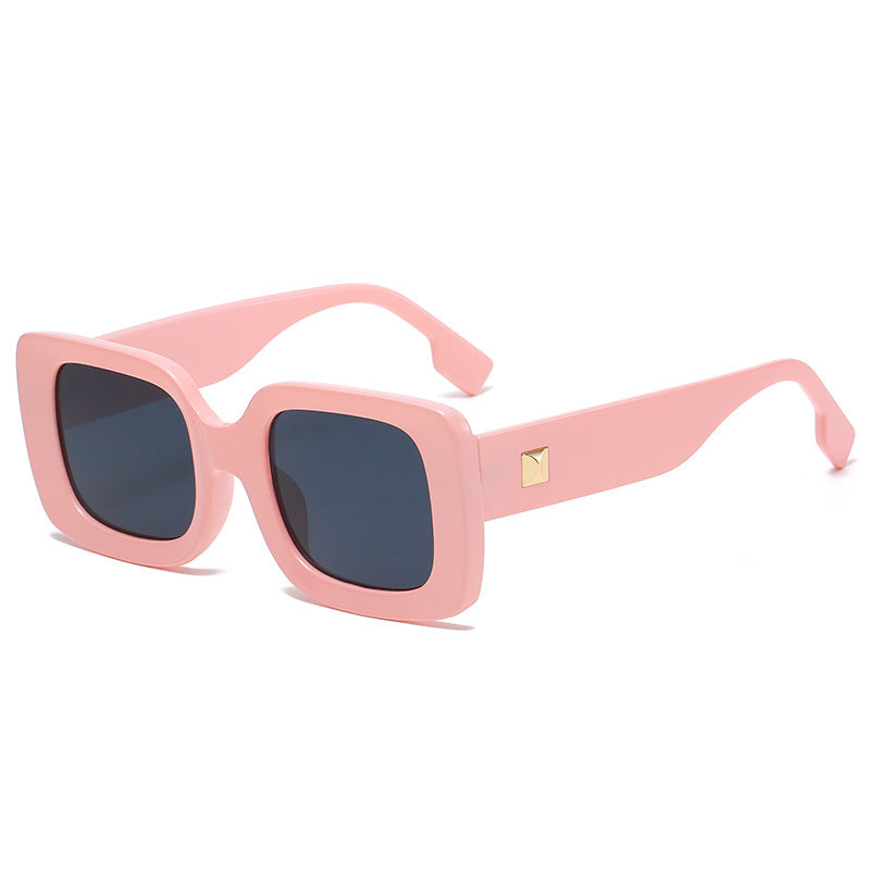 New Retro Square Large Frame Sunglasses Men And Women Trendy New Retro Square Large Frame Sunglasses Men And Women Trendy