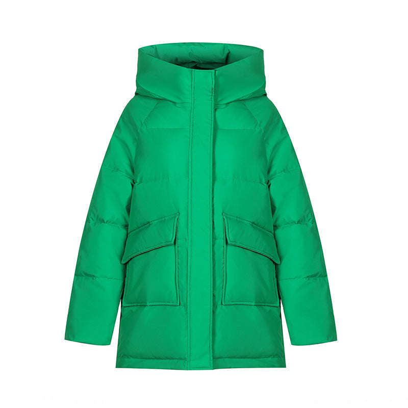 Winter Hooded Candy Color Loose And Warm Short Down Cotton Jacket Coat Winter Hooded Candy Color Loose And Warm Short Down Cotton Jacket Coat