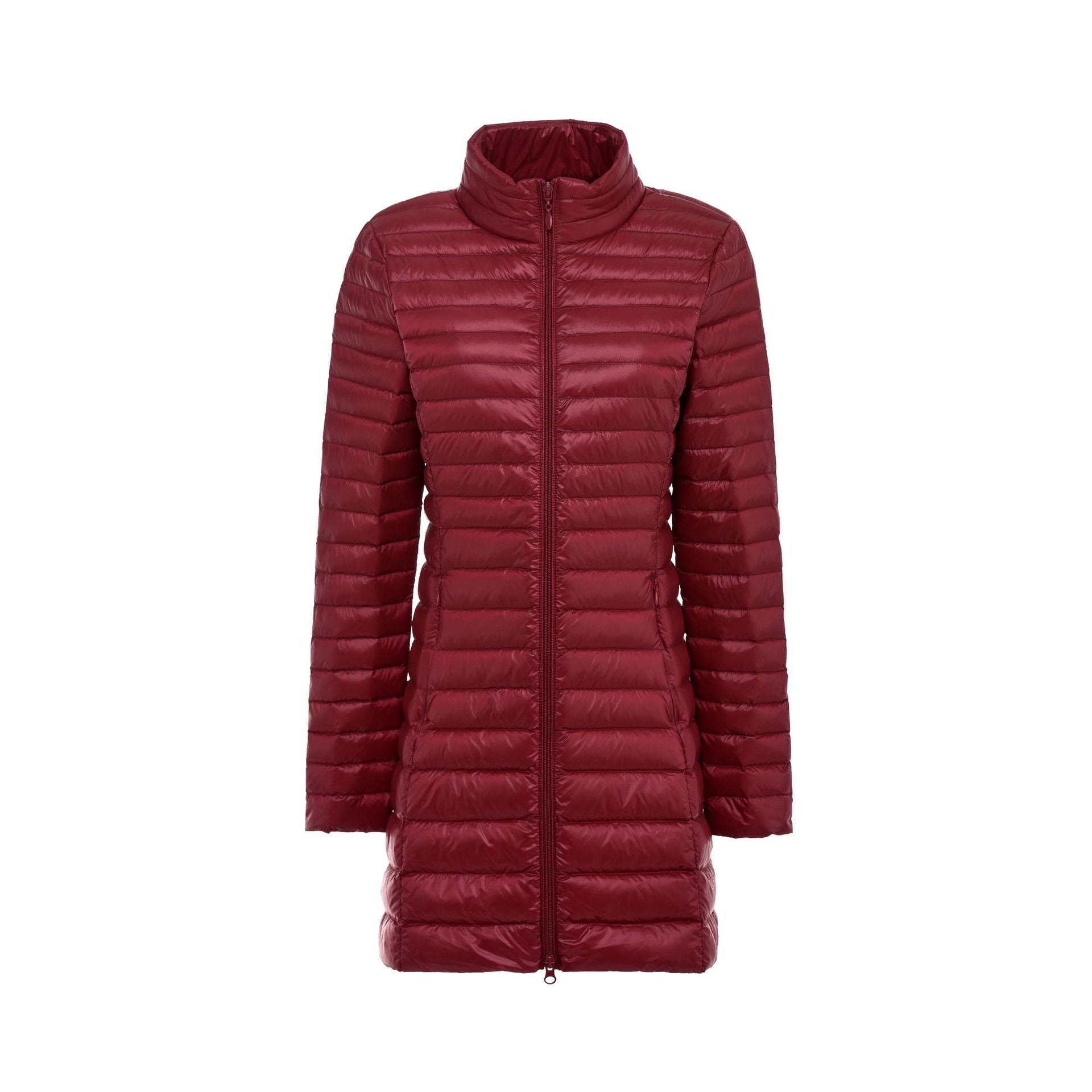 Autumn And Winter New Down Jacket Women's Lightweight Stand Collar Mid-length Slim Fit Slimming Plus Size Coat Autumn And Winter New Down Jacket Women's Lightweight Stand Collar Mid-length Slim Fit Slimming Plus Size Coat