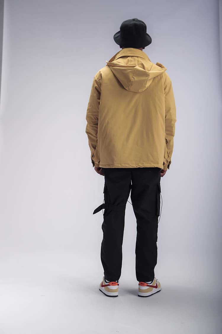 Multi Pocket Functional Work Coat Loose Warm Stand Collar Multi Pocket Functional Work Coat Loose Warm Stand Collar