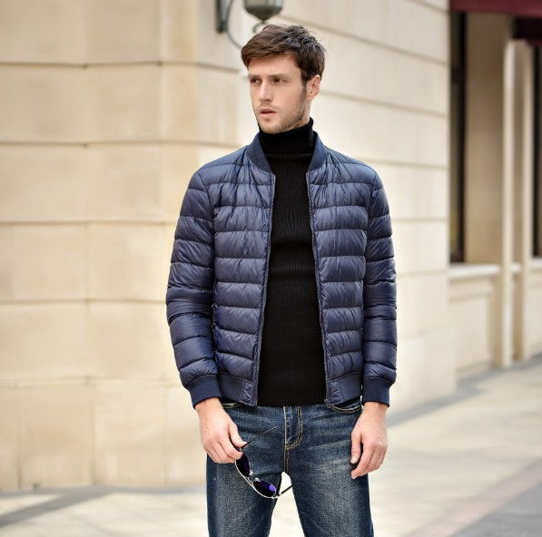 Men's Stand Collar Jacket Down Oversize Slim Fit Men's Stand Collar Jacket Down Oversize Slim Fit