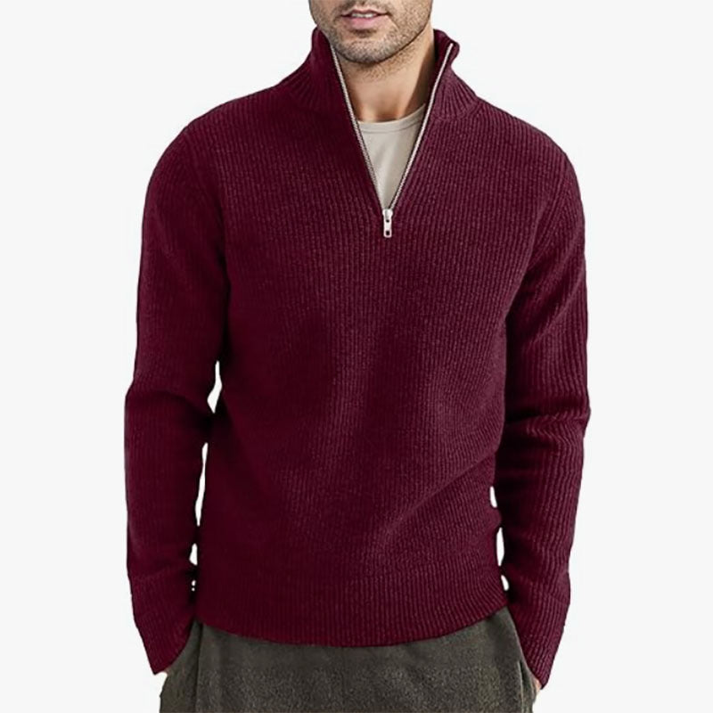 Men's Thickened Half-height Zip Collar Warm Sweater Coat Men's Thickened Half-height Zip Collar Warm Sweater Coat