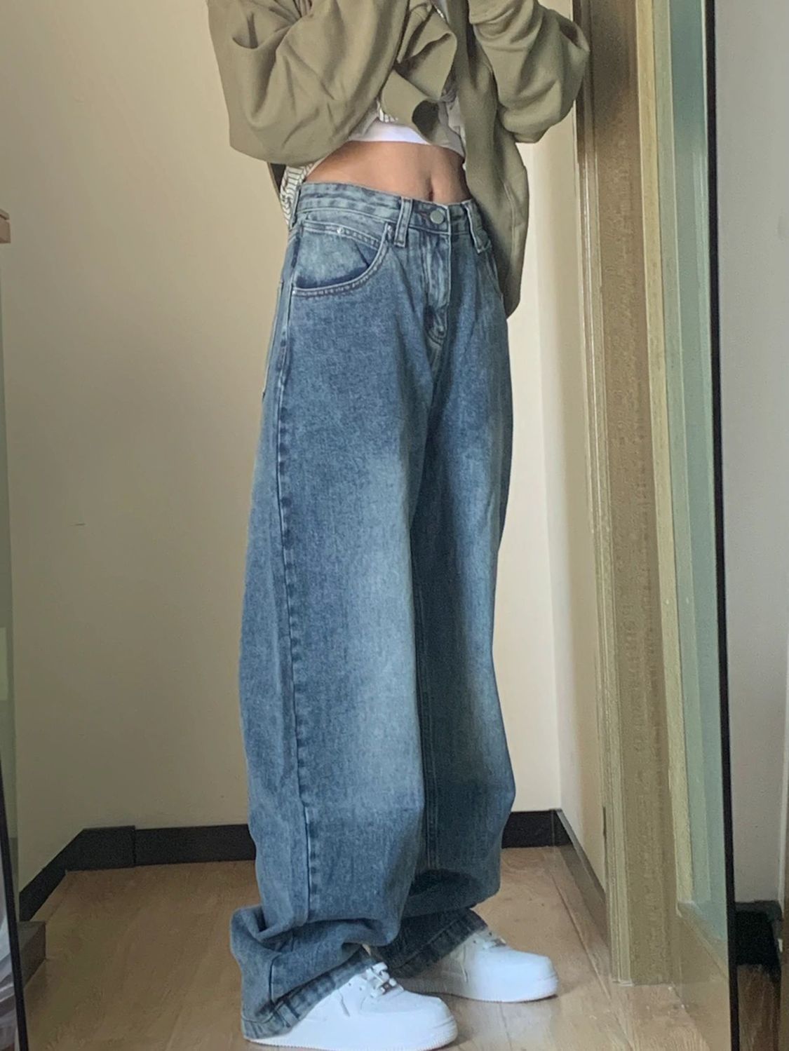 Plus Size High Waist Wide Leg Jeans For Women Plus Size High Waist Wide Leg Jeans For Women
