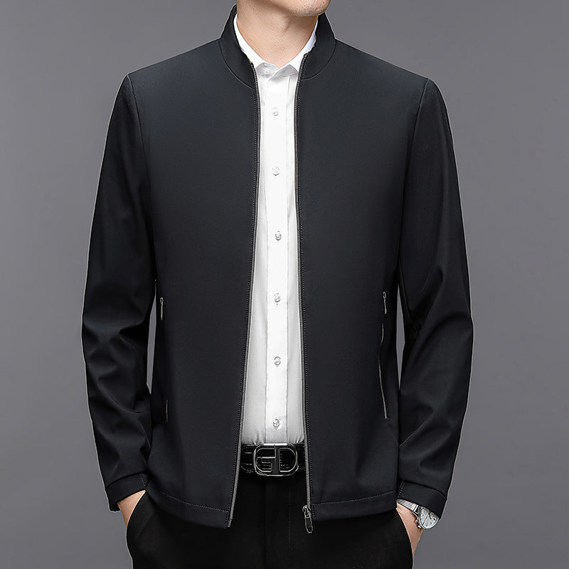 Stand Collar Middle-aged Men Casual Jacket Stand Collar Middle-aged Men Casual Jacket