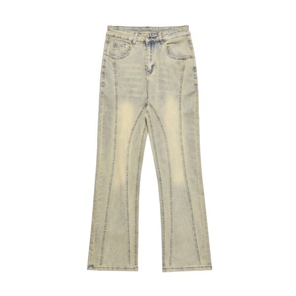 RO Style Wide Leg Patchwork Cargo Pants Jeans Men RO Style Wide Leg Patchwork Cargo Pants Jeans Men