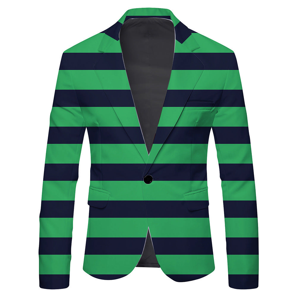 Men's Single Row One Button Polka Dot Printing Casual Suit Jacket Men's Single Row One Button Polka Dot Printing Casual Suit Jacket