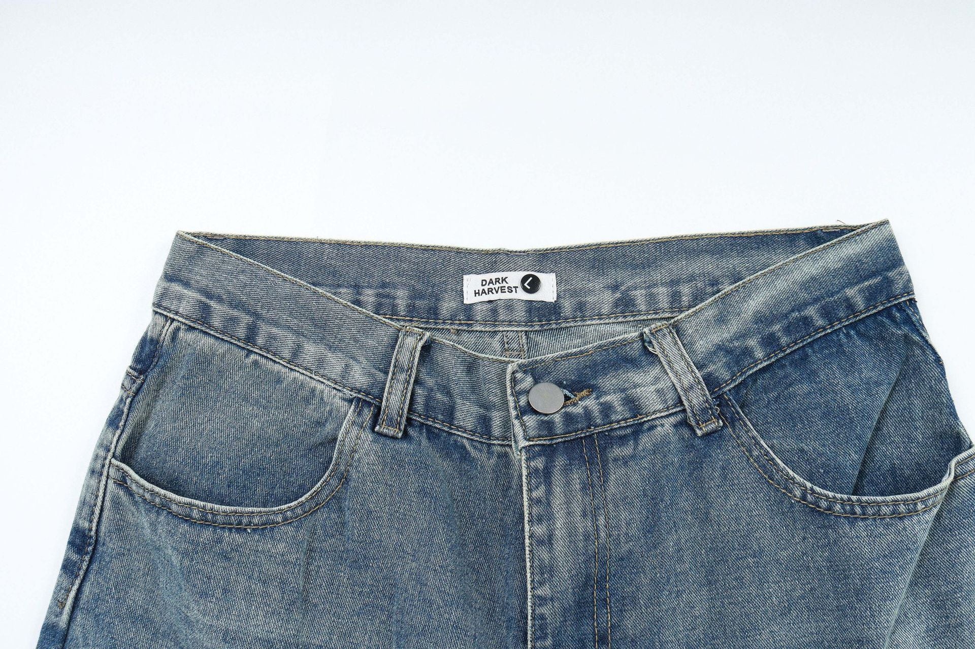 High Street American Patch Flame Letter Embroidered Jeans Men High Street American Patch Flame Letter Embroidered Jeans Men