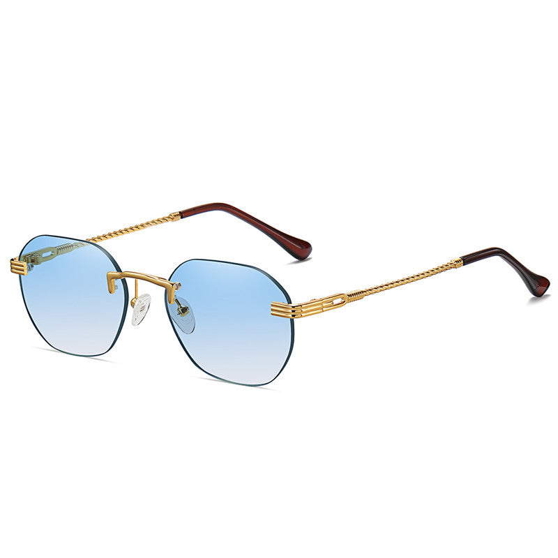Metal Frameless Sunglasses Men And Women Street Small Frame Fashion Metal Frameless Sunglasses Men And Women Street Small Frame Fashion