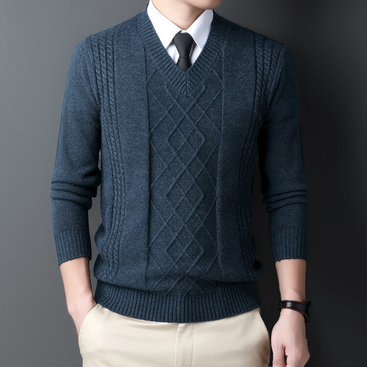 Chicken Collar Pullover Knitting Bottoming Shirt Men's Casual Sweater Chicken Collar Pullover Knitting Bottoming Shirt Men's Casual Sweater