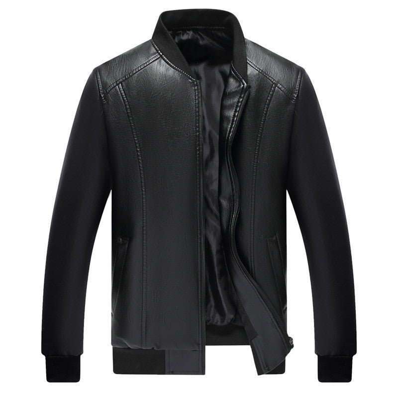 Men's Leather Jackets Spring And Autumn Plus Cashmere Men's Loose Men's Leather Jackets Spring And Autumn Plus Cashmere Men's Loose