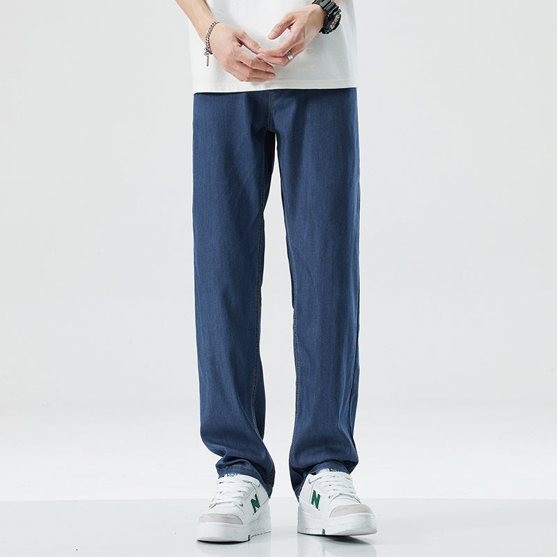 Men's Loose Straight Ice Silk Leisure Jeans Men's Loose Straight Ice Silk Leisure Jeans