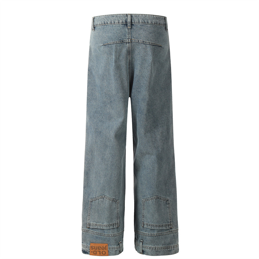Pocket Flip-down Inside-out Wear Jeans Men Pocket Flip-down Inside-out Wear Jeans Men