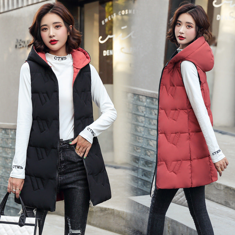Women's Double-sided Hooded Down Jacket Coat Women's Double-sided Hooded Down Jacket Coat