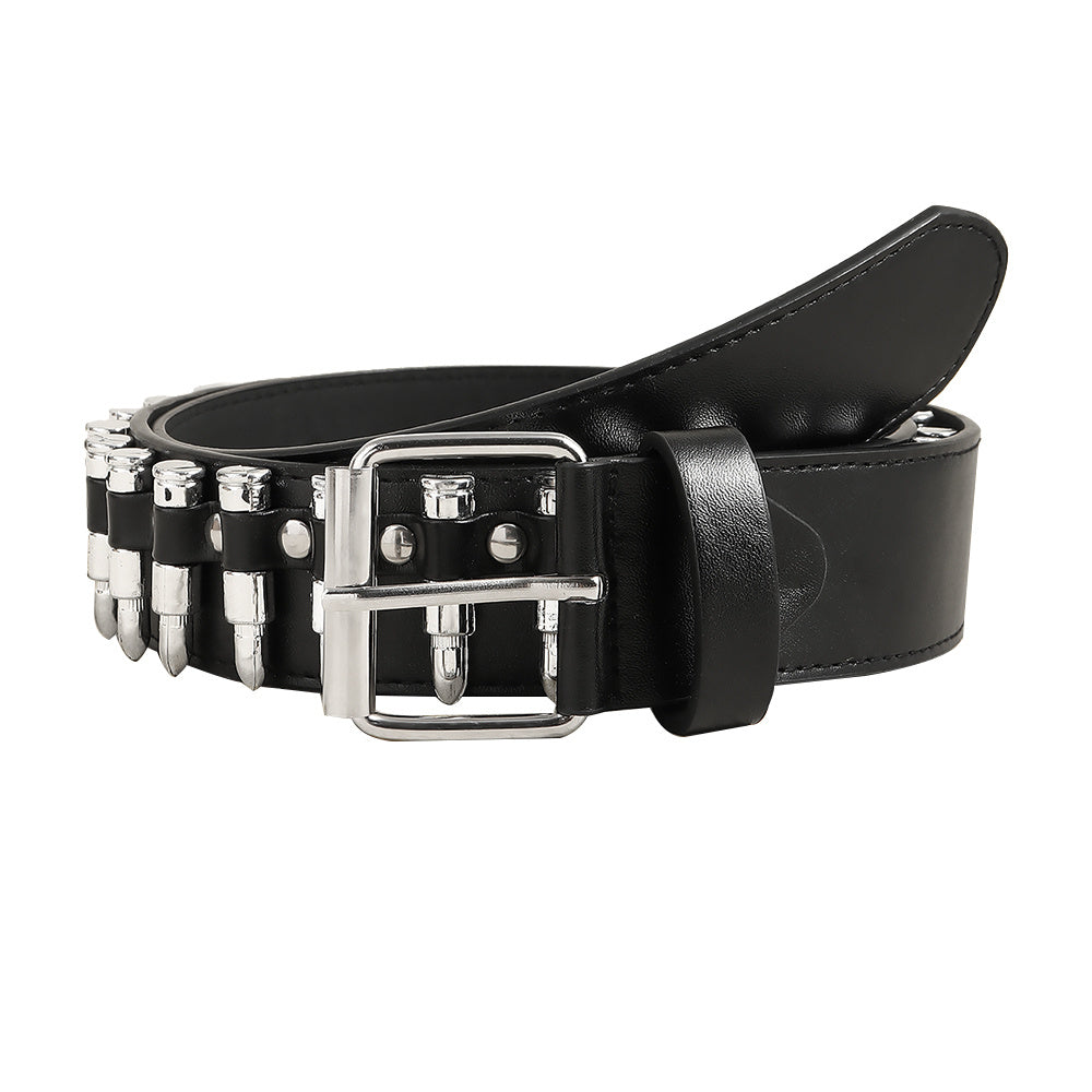 Rivet Belt Rock Trend Punk Bullet Black Belt Men And Women Personality Fashion Hip-hop Accessories Rivet Belt Rock Trend Punk Bullet Black Belt Men And Women Personality Fashion Hip-hop Accessories