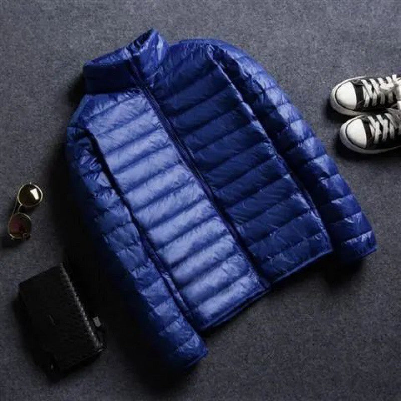 Men's Stand Collar Hooded Short Ultra-thin Down Jacket Men's Stand Collar Hooded Short Ultra-thin Down Jacket
