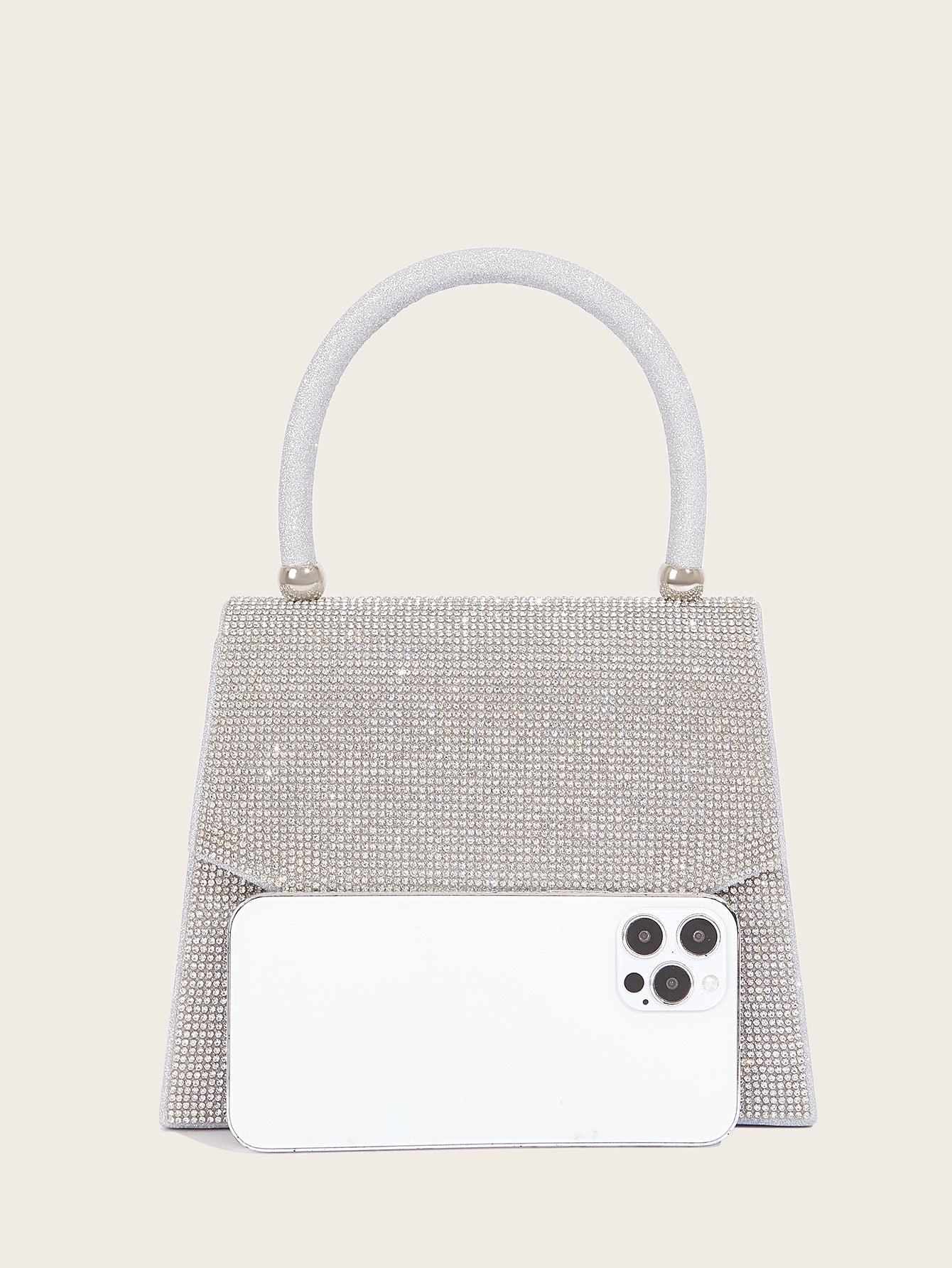 Women's Rhinestone Silver Dress Handbag Women's Rhinestone Silver Dress Handbag