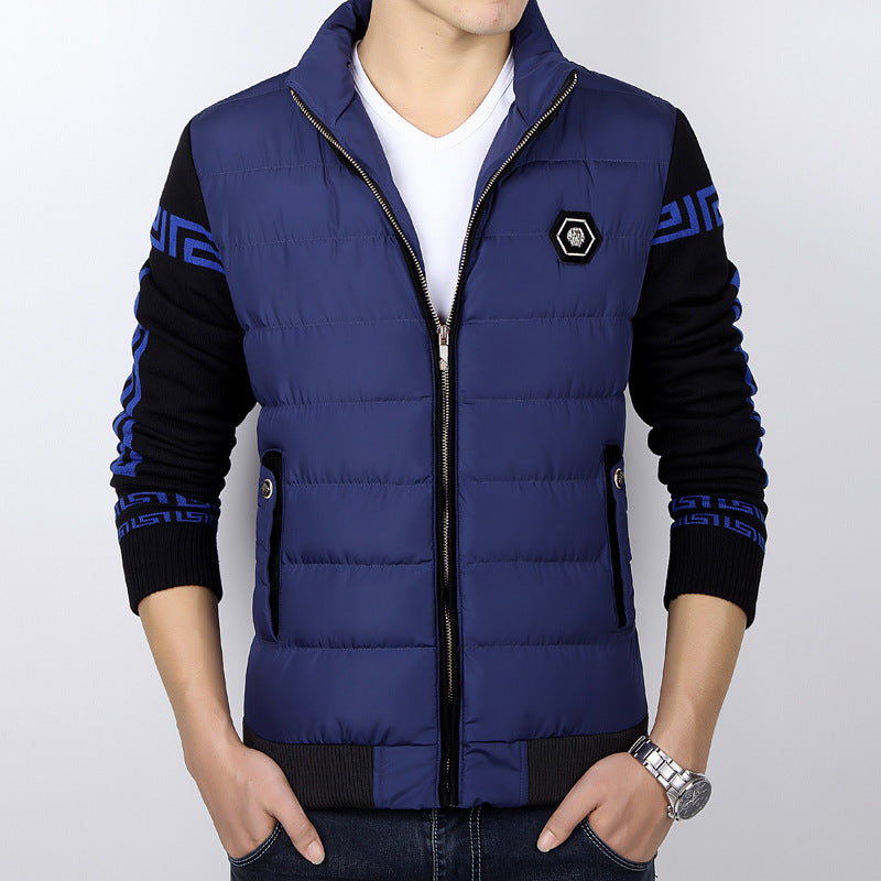 Men's Knitted Sleeves Warm And Velvet Cotton Coat Men's Knitted Sleeves Warm And Velvet Cotton Coat