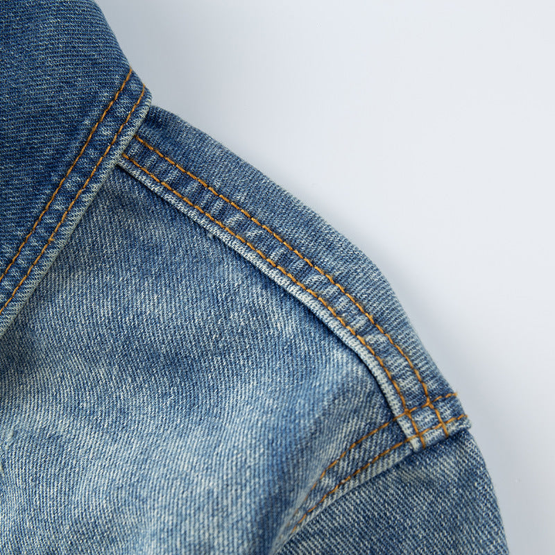 Plus Size Denim Coat Men's Denim Clothes Jacket Plus Size Denim Coat Men's Denim Clothes Jacket