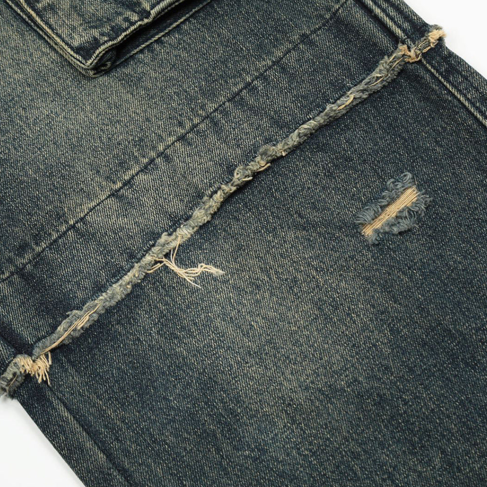 Punk Ripped Cargo Jeans Men's Clothing Punk Ripped Cargo Jeans Men's Clothing