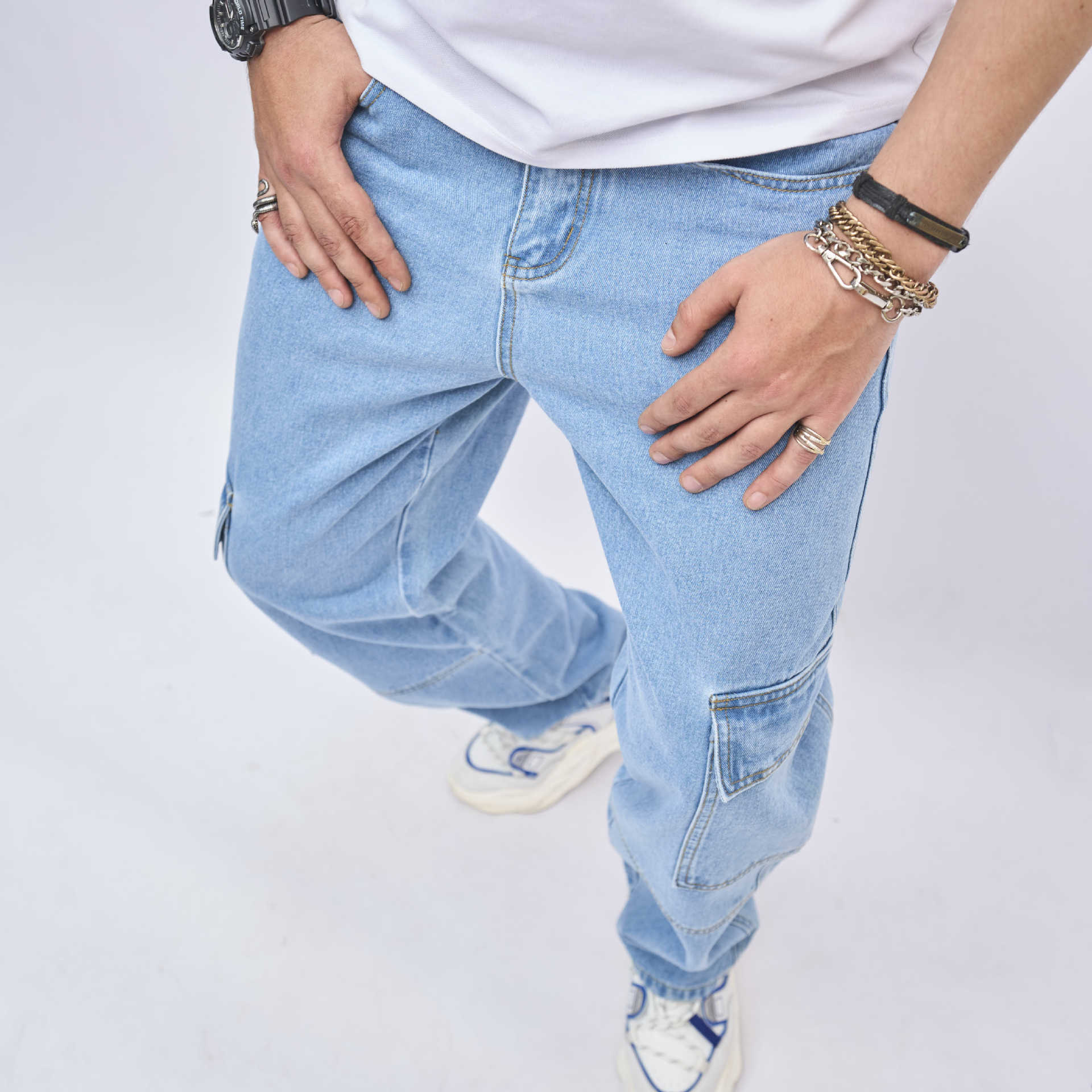 Jeans Men's American Style Trend Loose Jeans Men's American Style Trend Loose