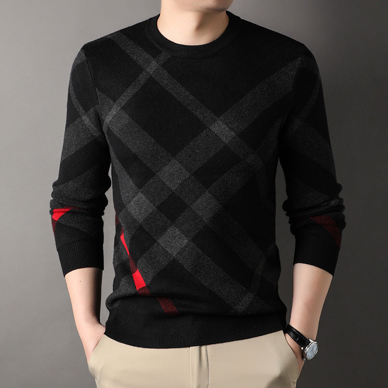 Autumn Sweater Men's Casual Loose Print Autumn Sweater Men's Casual Loose Print