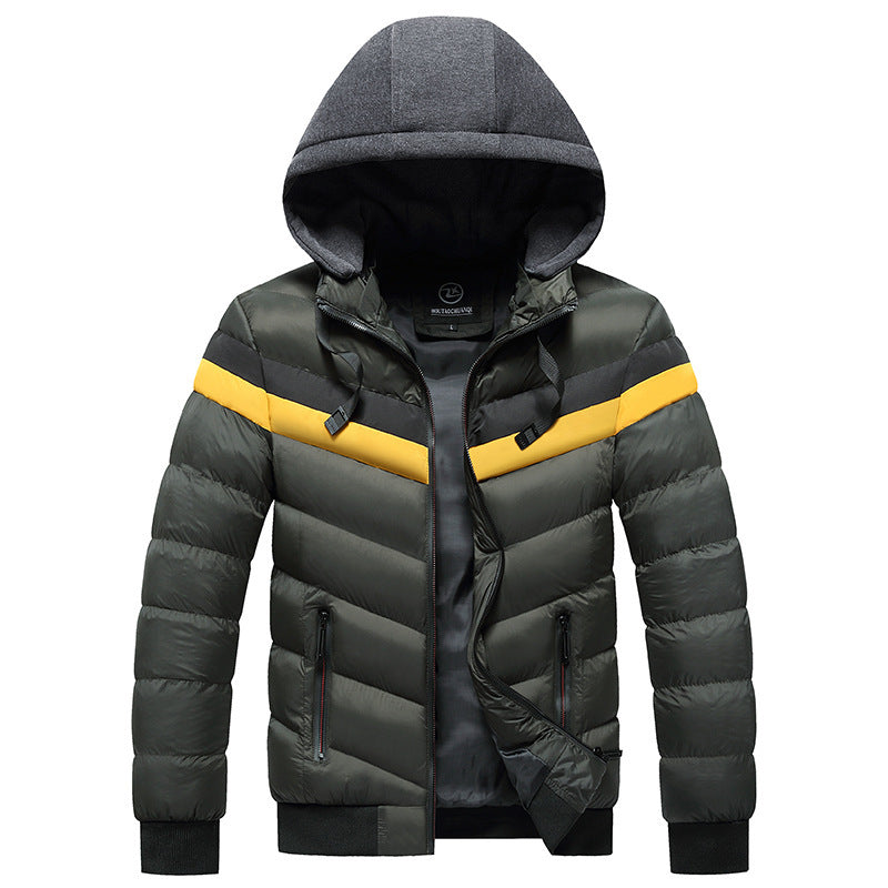 Men Winter Casual Plus Size Hooded Jacket Men Winter Casual Plus Size Hooded Jacket