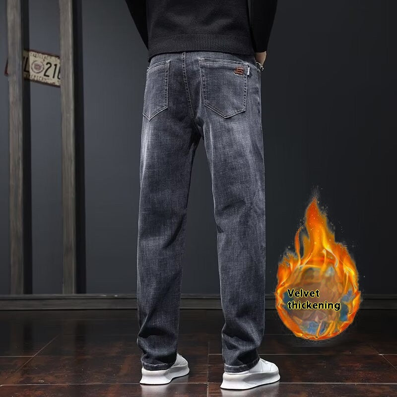 Jeans Loose Straight Casual Long Pants Men Jeans Loose Straight Casual Long Pants Men