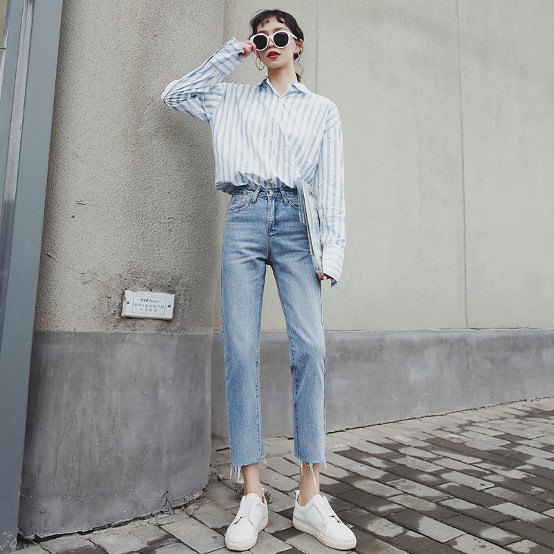 Fall New Style Jeans Women's Straight Leg Women Fall New Style Jeans Women's Straight Leg Women