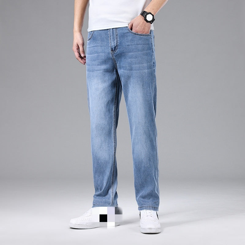Men's Thin Loose Straight Ice Silk Jeans Men's Thin Loose Straight Ice Silk Jeans