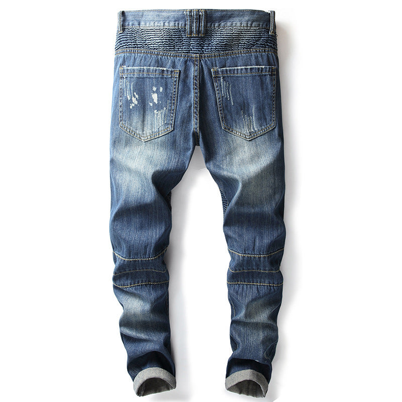 Nostalgic Motorcycle Jeans Small Straight-leg Pants Nostalgic Motorcycle Jeans Small Straight-leg Pants