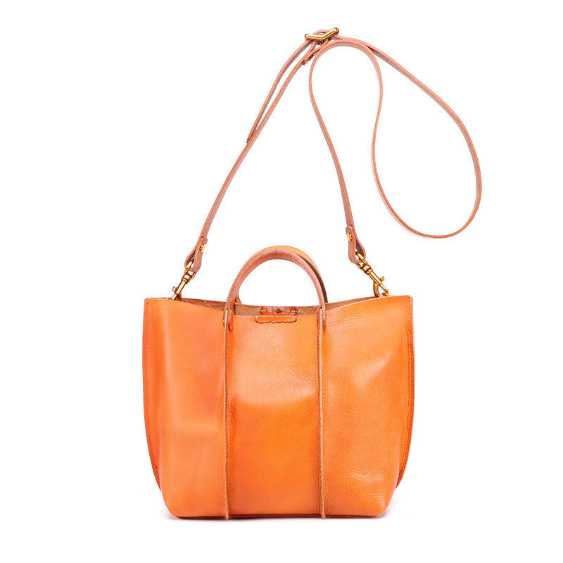 Layered leather handbag Layered leather handbag