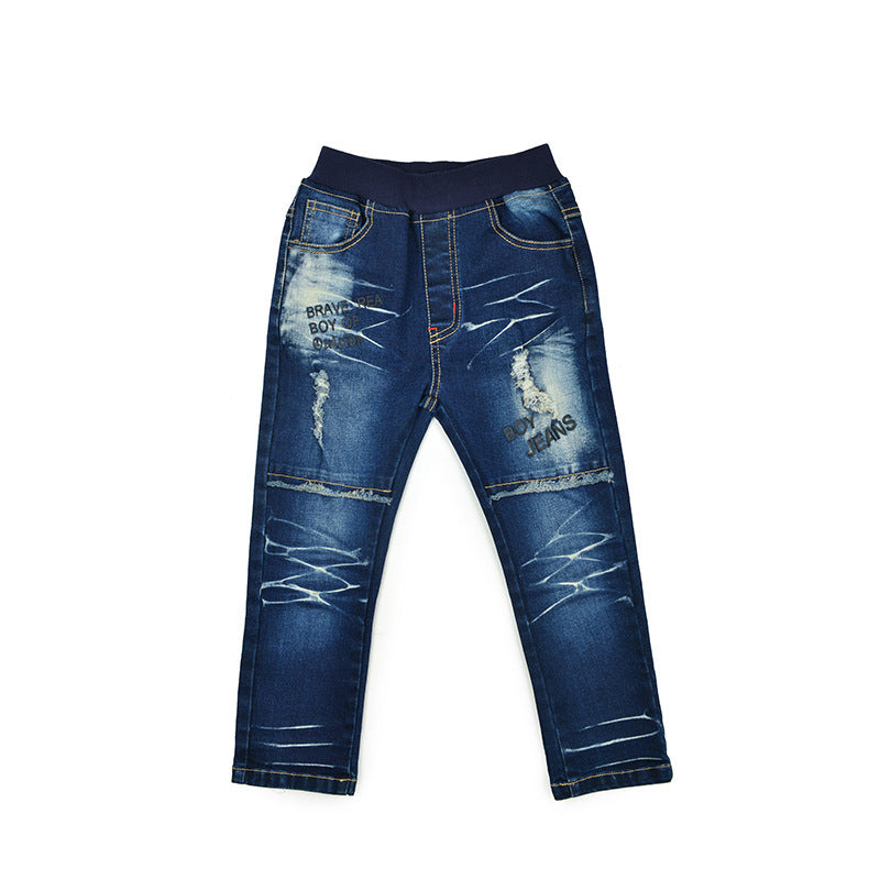 new children's jeans casual fashion worn out cowboy children's autumn and winter men's jeans wholesale pants new children's jeans casual fashion worn out cowboy children's autumn and winter men's jeans wholesale pants
