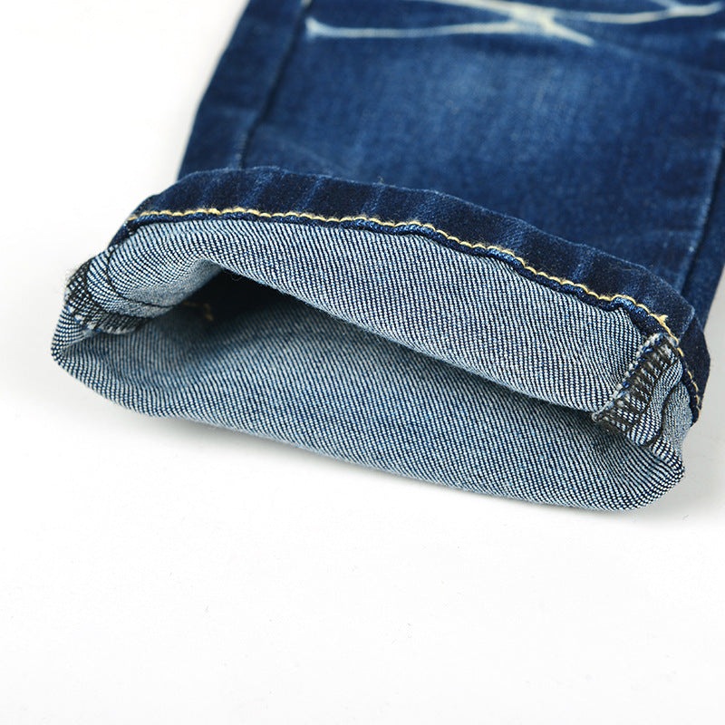new children's jeans casual fashion worn out cowboy children's autumn and winter men's jeans wholesale pants new children's jeans casual fashion worn out cowboy children's autumn and winter men's jeans wholesale pants