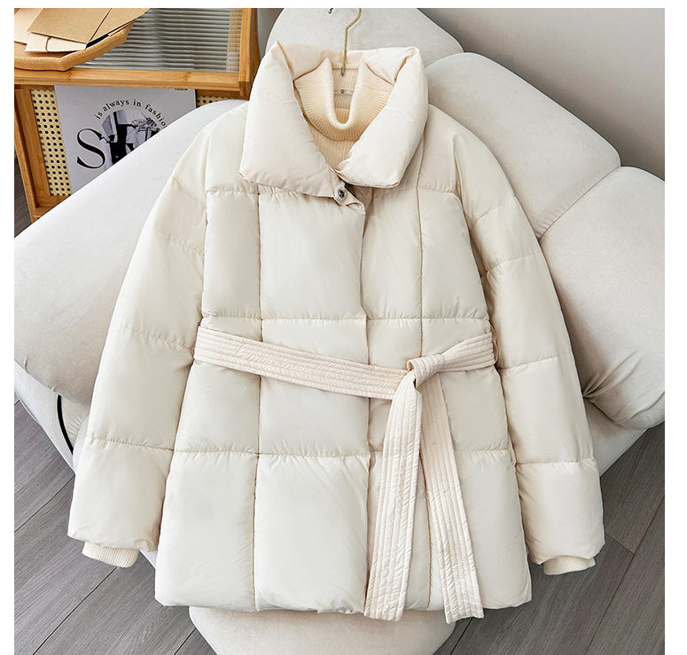 Waist-controlled Lace-up Cotton Coat Jacket Women Waist-controlled Lace-up Cotton Coat Jacket Women