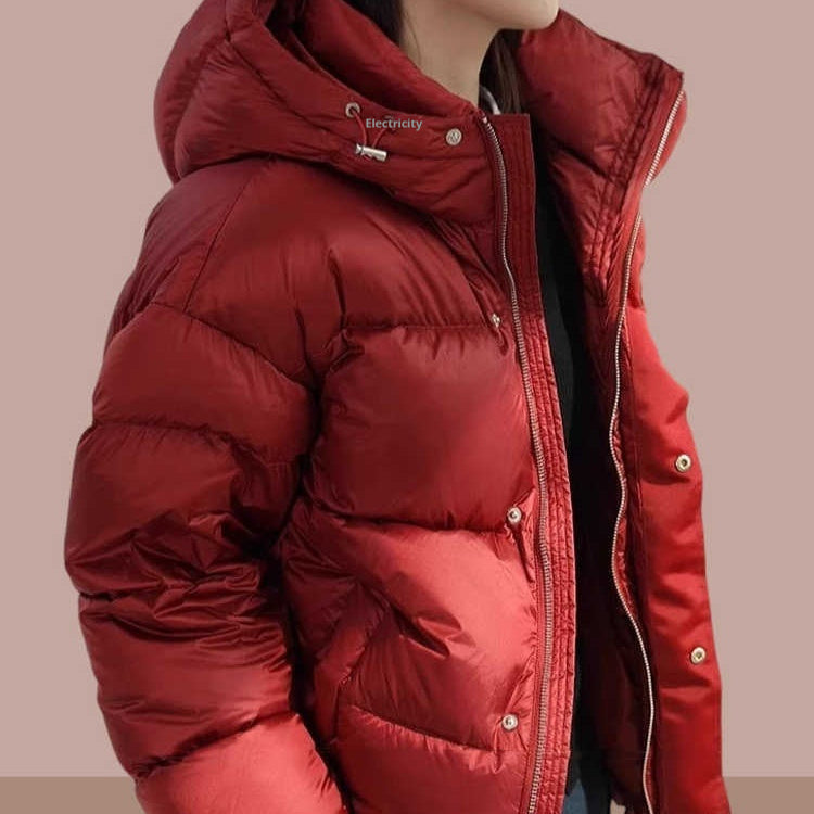 Elegant High-grade Loose Hooded Thickened Thermal Cotton Coat Jacket Elegant High-grade Loose Hooded Thickened Thermal Cotton Coat Jacket