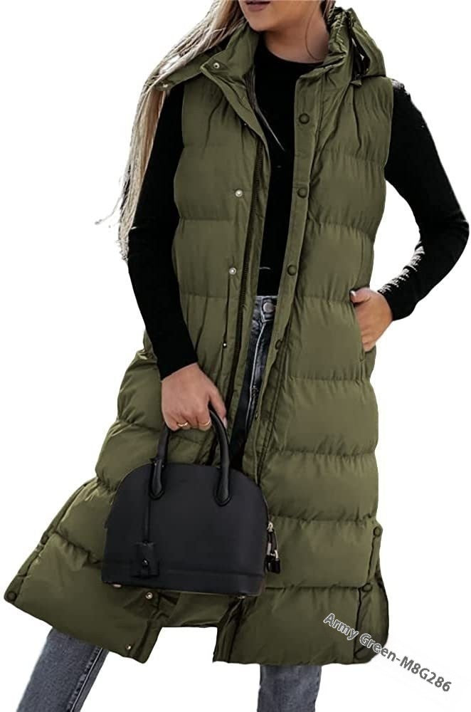 Women's Casual Mid-length Vest Zipper Single-breasted Jacket Women's Casual Mid-length Vest Zipper Single-breasted Jacket