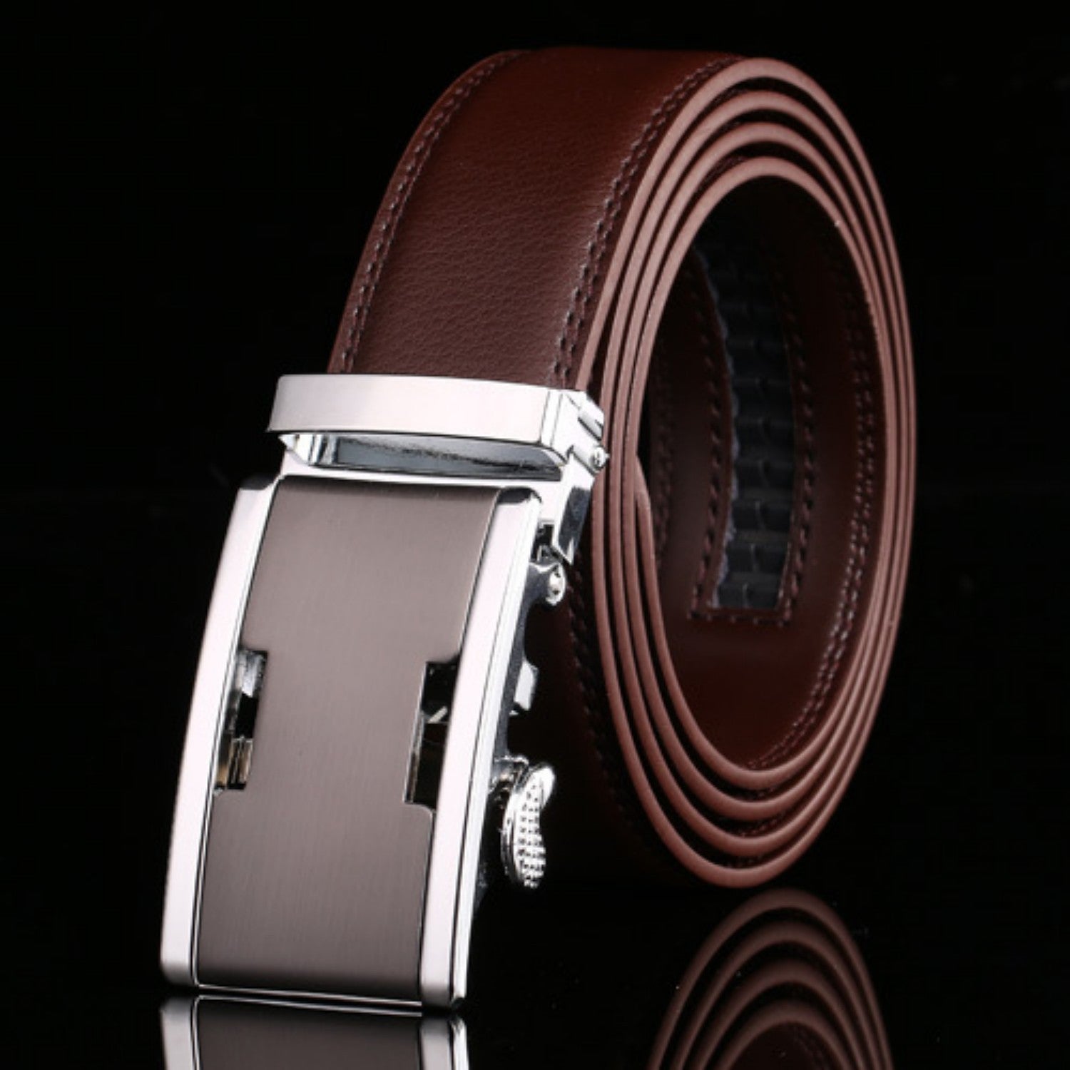 Men's Automatic Buckle Cowhide Belt Men's Automatic Buckle Cowhide Belt