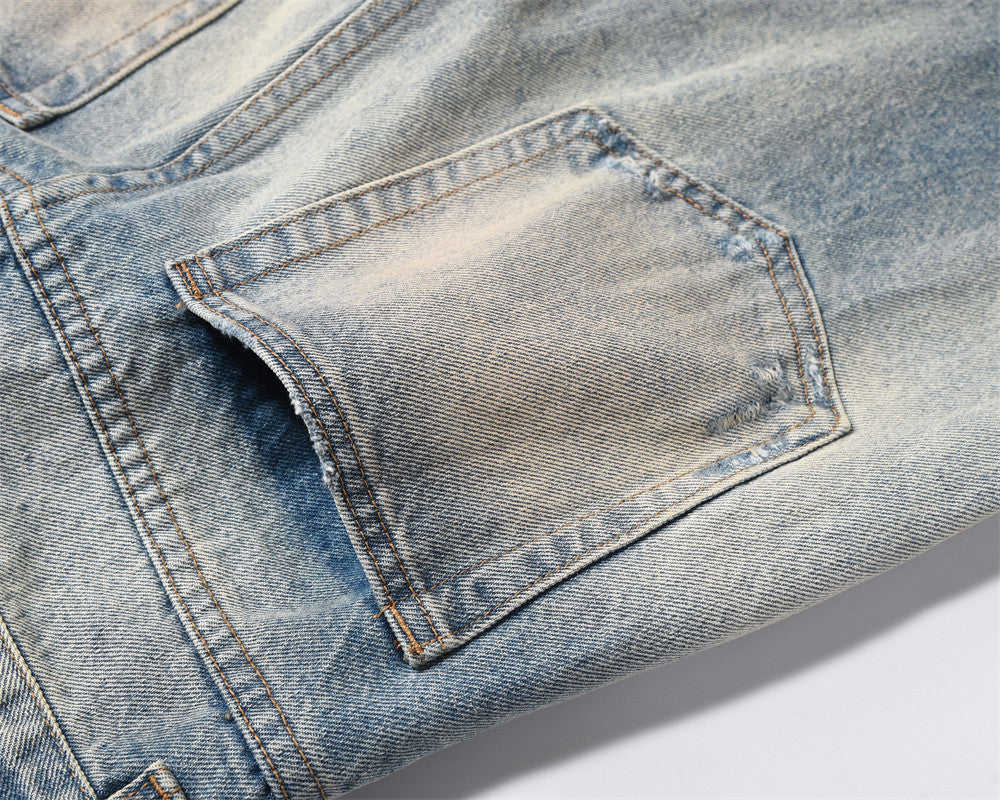 Washed Dirty Ripped Jeans For Men Washed Dirty Ripped Jeans For Men