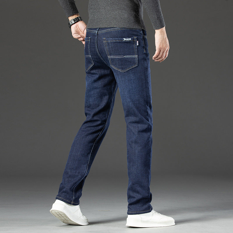 Fleece Lined Padded Warm Keeping Jeans For Men Fleece Lined Padded Warm Keeping Jeans For Men
