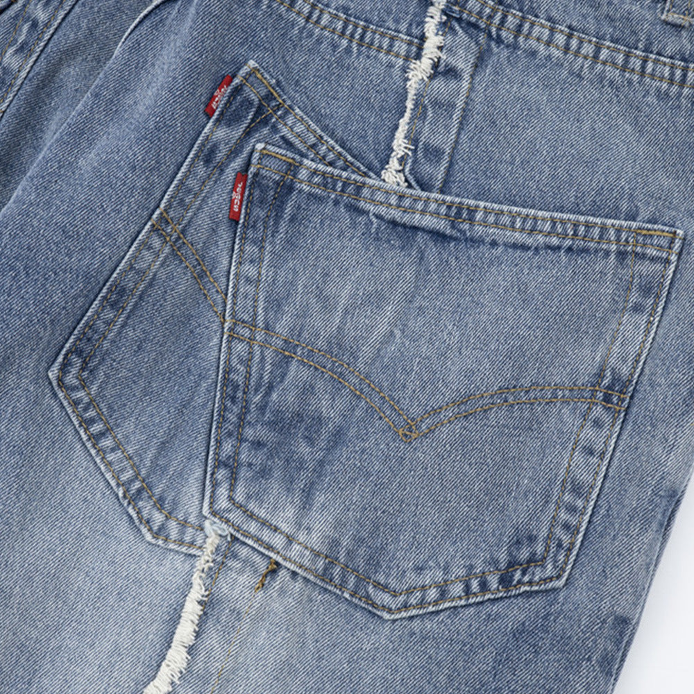 Fashion Loose Cool Washed Jeans Men Fashion Loose Cool Washed Jeans Men