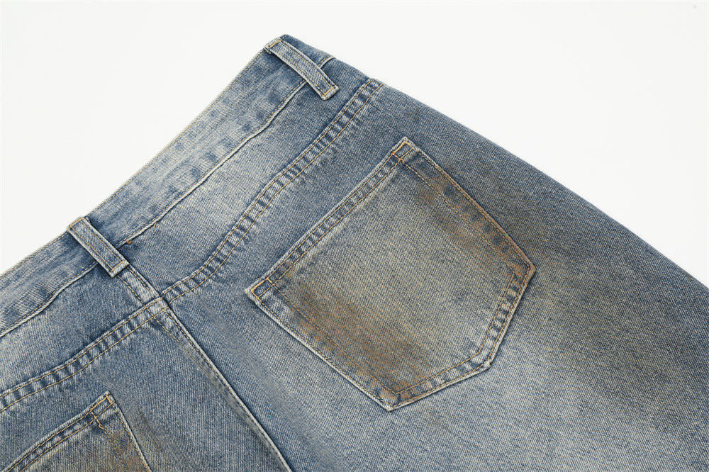 Fashion Dirty Make Old Ripped Jeans For Men Fashion Dirty Make Old Ripped Jeans For Men