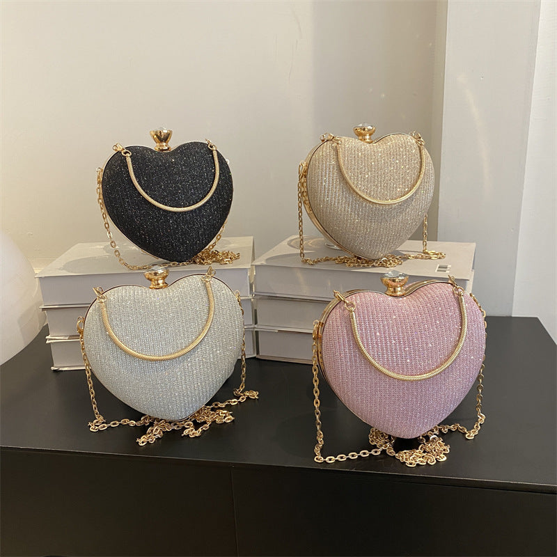Banquet Bag Love Chain Shoulder Crossbody Handbag Valentines Day Outfit Banquet Bag Love Chain Shoulder Crossbody Handbag Valentines Day Outfit