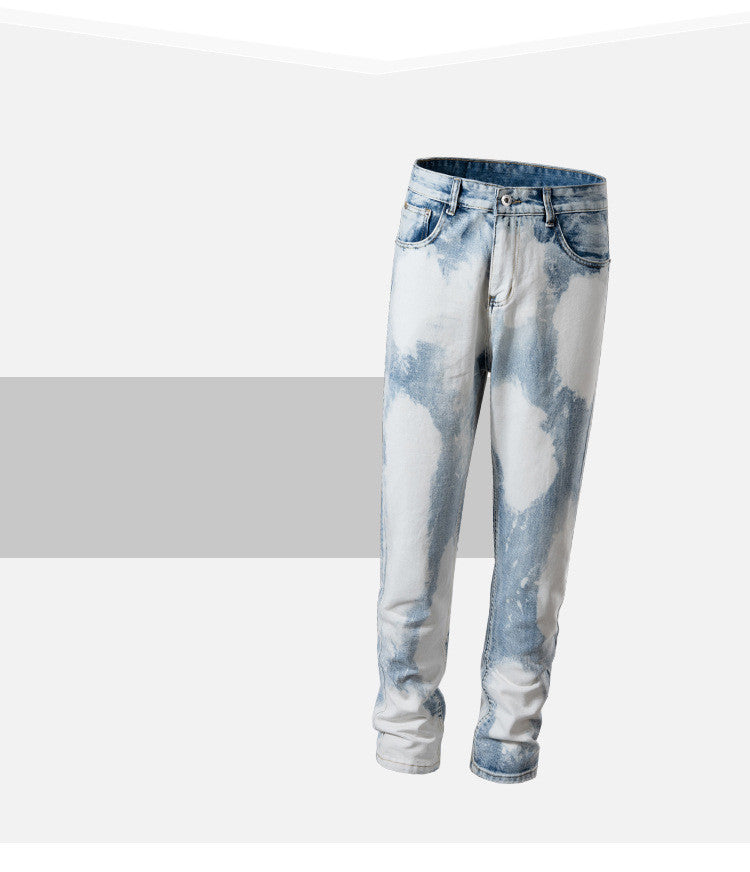 Fashion Contrast Washed Distressed Jeans For Men And Women Fashion Contrast Washed Distressed Jeans For Men And Women