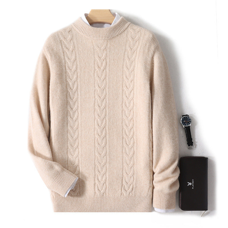 Autumn And Winter New Men's Pure Wool Half Turtleneck Thickened Sweater Autumn And Winter New Men's Pure Wool Half Turtleneck Thickened Sweater