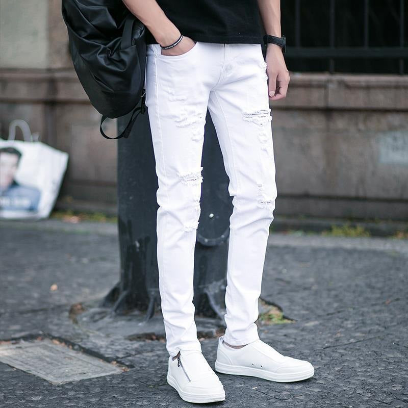 Men's Pants Trendy Slim Patch Jeans Men's Pants Trendy Slim Patch Jeans