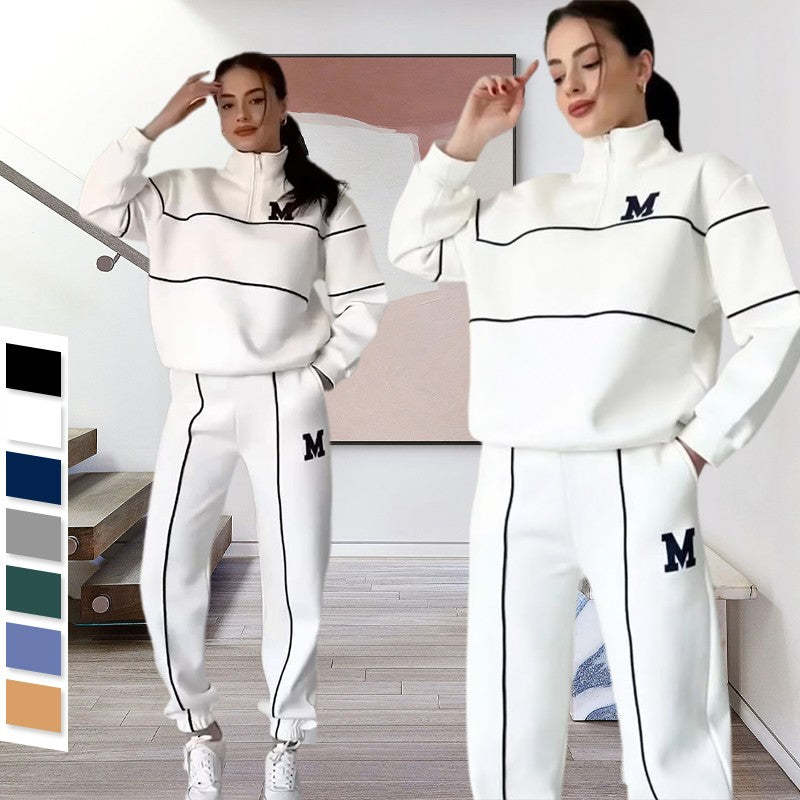 Womens 2 Piece Outfits Lounge Hoodless Pullover Sweatshirt Sweatsuit Sets Sweatshirt Baggy Fashion Sweatpants With Pockets Womens 2 Piece Outfits Lounge Hoodless Pullover Sweatshirt Sweatsuit Sets Sweatshirt Baggy Fashion Sweatpants With Pockets
